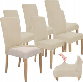 6DB-OS Székhuzat Szett Rugalmas Kasmír Bézs