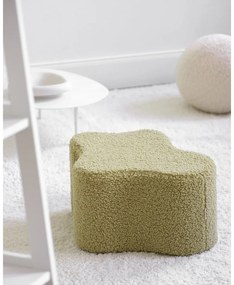 Zöld buklé gyerek puff Cloud – Wigiwama