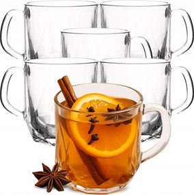 Poharak 300ml Kávé Tea Ital Pohár Füllel 6db-os szett