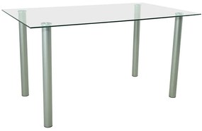 Berna 140 cm szögletes üveg étkezőasztal