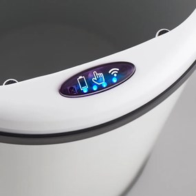monzana® Érintésmentes szemetes USB-vel 50 l - fehér
