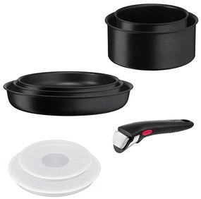 Alumínium edény készlet 8 db-os INGENIO Black stone L3998802 – Tefal