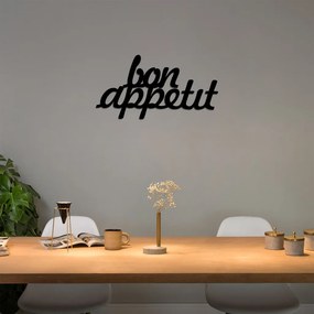 Bon Appetit 1 fekete fém faldekoráció