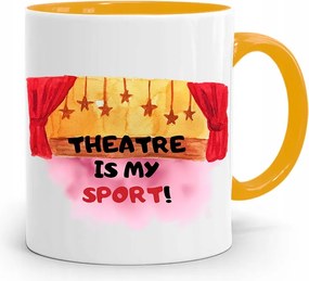 Színésznőnek Színésznő Bögre Sárga Születésnapi Ajándék fényképes nyomtatással