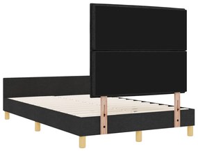 Fekete Ágykeret 120x200 cm Szövet