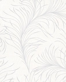 Világos bézs tapéta absztrakt szürke toll mintás tapéta a nappaliba