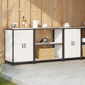 Konyhai Tároló Készlet polcokkal 3 pcs Fehér 210 x 50 x 92 cm