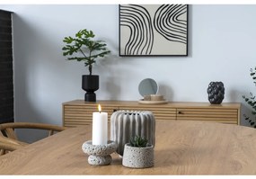 Asztali tükör, travertin, natúr ø18x18 cm