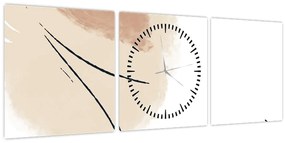 Kép - Fehér absztrakció (órával) (90x30 cm)