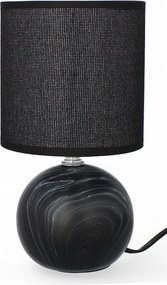 Asztali lámpa glamour kerámia dekoráció lámpabúra éjjeli lámpa fekete