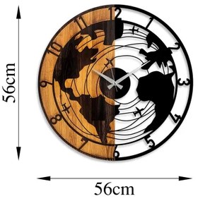 Fali óra 56 cm átmérő, 1xAA, fa/fém kivitel