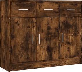 vidaXL füstös tölgy színű szerelt fa tálalószekrény 91 x 28 x 75 cm