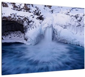 Vízesés képe télen (70x50 cm)