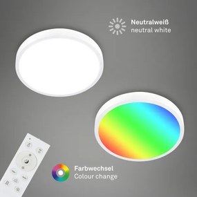 Briloner 3709-016 - LED RGBW Dimmelhető mennyezeti lámpa LED/22W/230V fehér + távirányító