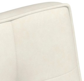 vidaXL krémszínű bársonypad 110 x 74 x 84 cm
