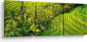 Kép - Rizs teraszok (órával) (90x30 cm)