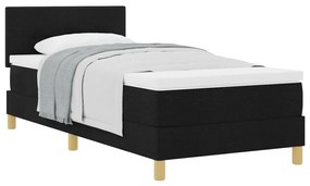 Box Spring Ágy matraccal Fekete 90x200 cm Szövet