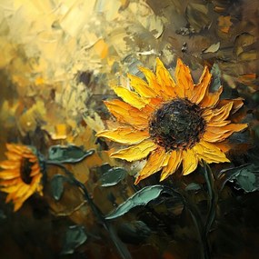 Vászonkép Canvas Virág Természet Növényzet Természet Napraforgó 80x80