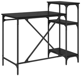 vidaXL Asztal Fekete tölgy 105 x 50 x 90 cm Faanyag