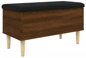 barna tölgy színű szerelt fa tárolópad 82x42x46 cm
