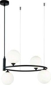 MAYTONI MOD013PL-04B RING Modern Függesztett Lámpa Fehér, Fekete G9 IP20