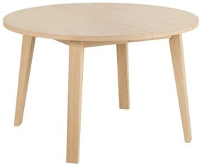 Asztal Oakland C109Fényes fa, 75cm, Hosszabbíthatóság, Laminált forgácslap, Természetes fa furnér, Fa