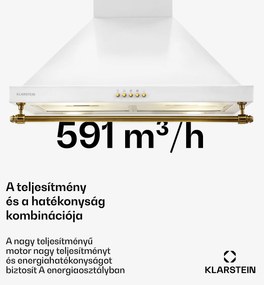 Klarstein Montblanc 60, páraelszívó, 610 m³/ó, 165 W, 2 x 1,5 W LED, díszléc