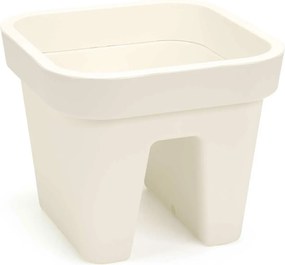 Korlát kaspó 29cm Erkély kaspó korláthoz Krém