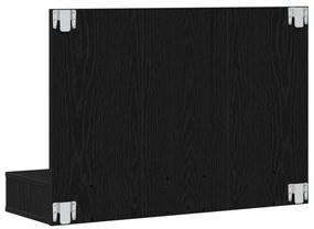 LED Tükrös Szekrény Fekete Tölgy - 90x31.5x62 cm