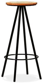 5-részes tömör akácfa és újrahasznosított fa bárszett