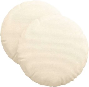 vidaXL Ülőpárnák 2 pcs Krém Ø 40 cm Bársonyos szövet