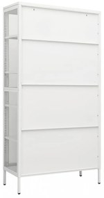 fehér acél és edzett üveg vitrin 90 x 40 x 180 cm