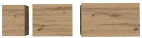 Fészkelt Kávézó Asztal 3 pcs kézműves tölgy 60 x 35 x 56 cm