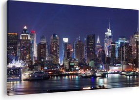 Kép - New York-i felhőkarcolók megvilágítva (90x60 cm)