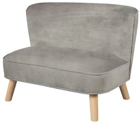 Világosszürke bársony gyerek kanapé 70 cm Lil Sofa – Roba