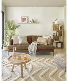 Natúr színű teakfa kerek dohányzóasztal ø 55 cm Glenda – Kave Home