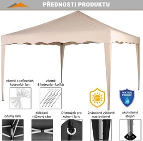 INSTENT BASIC Kerti pavilon 3 x 3 m cream