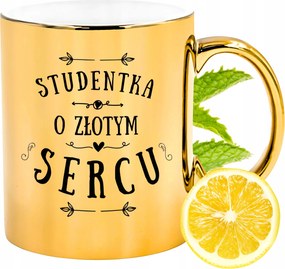 Prémium Arany Csillogó Bögre Diáklányoknak Ajándék Nyomtatott Fotóval