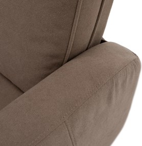 Relax forgószék fotel, szürkésbarna taupe, MEKENZI