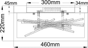 Quintiesse STYX QN-STYX-LED-F-BG Süllyesztett mennyezeti lámpa 8W/LED Tape 3000k