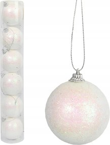 6 Db-os Bomba Szett Fehér Karácsonyfa Szett