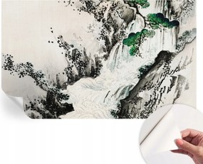 Öntapadós tapéta Fali furnér 3D hatás Természet vízesés 416x254 cm