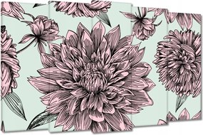 Vászonkép 150x95 Púderrózsaszín Virág