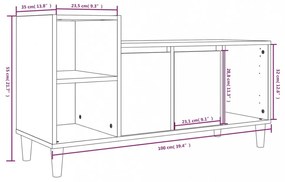 fehér szerelt fa TV-szekrény 100x35x55 cm