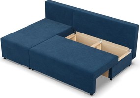 Nobu sarokkanapé, kordbársony, univerzális oldal, kék