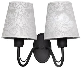 Fali lámpa MALBO II 2xE27/15W/230V fekete