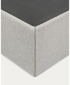 Szürke kárpitozott ágyneműtartós egyszemélyes ágy 90x190 cm Matters – Kave Home