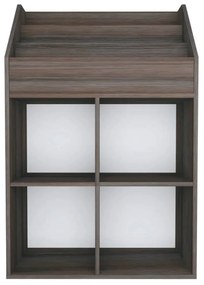 szürke-sonoma színű szerelt fa gyerek újságtartó 71x30x114 cm