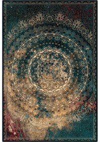 Petróleumkék gyapjú szőnyeg 133x180 cm Ann – Agnella