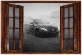 Poszterek 90x60 Mercedes gumiködben